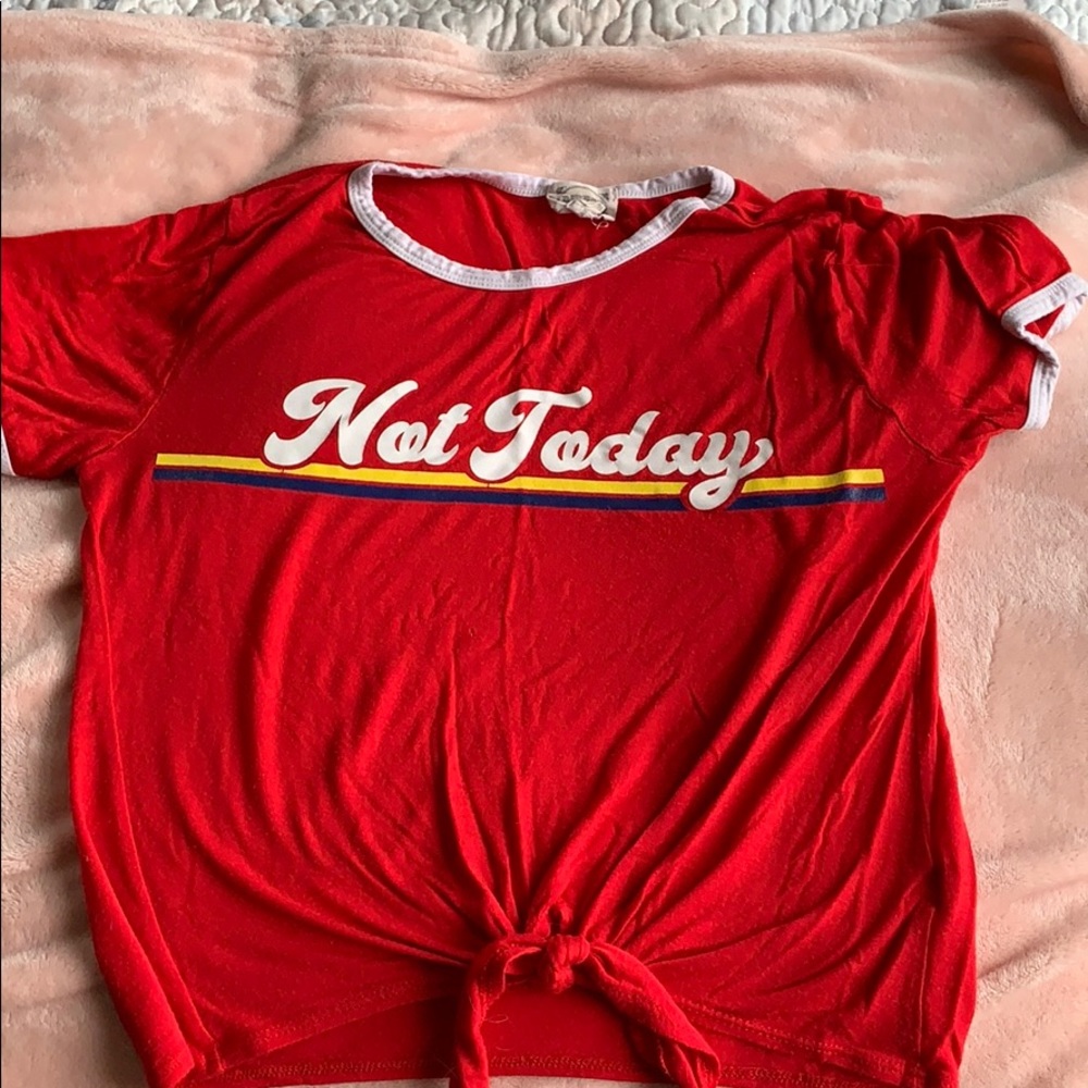 Dirtee Laundry “not today” crop top